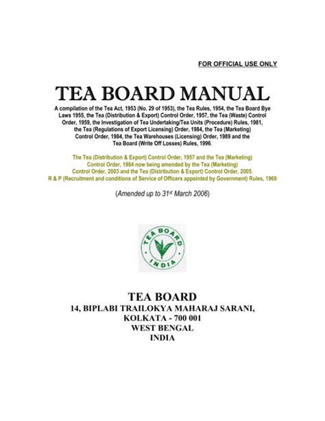 tea board smart card|tea board guidelines 2022.